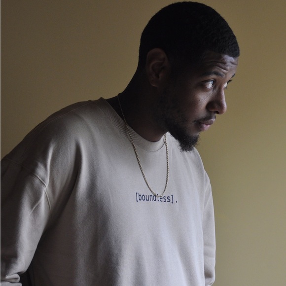 “Boundless” Unisex Beige minimalist sweatshirt - Picture 2 of 9